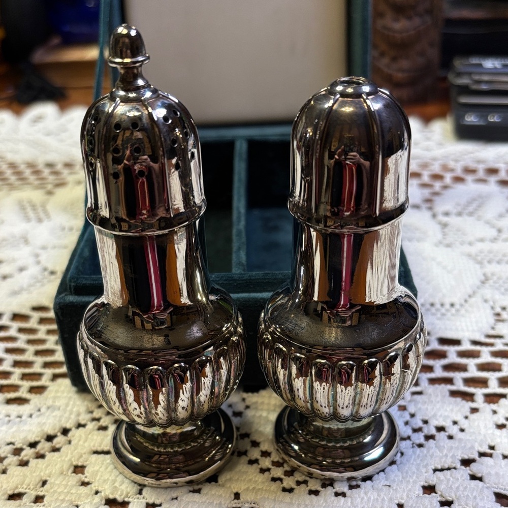 Godinger Silver plated Salt and Pepper Shakers